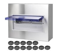 CHENGPI Coffret Electrique Etanche Exterieur,Boite Etanche Electrique Exterieur,Armoire en Acier Inoxydable avec Panneau Isolant - Tableau électrique pré-équipé |15 Modules