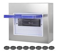 CHENGPI Coffret Electrique Etanche Exterieur,Boite Etanche Electrique Exterieur,Armoire en Acier Inoxydable avec Panneau Isolant - Tableau électrique pré-équipé |8 Modules