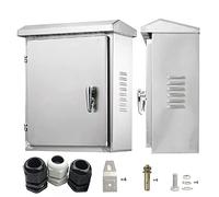 CHENGPI Coffret Electrique Etanche Exterieur,Boite Etanche Electrique Exterieur avec Serrure,Armoire en Acier Inoxydable avec Panneau Isolant - Applicable à Intérieures et Extérieures|400x300x140mm