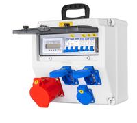 CHENGPI Coffret Electrique IP65 avec Prises schuko et prises CEE,Prise Exterieure Etanche Coffret de Chantier,Distributeur de Courant Électrique avec Disjoncteur pour Usage Extérieur et Intérieur