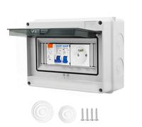 CHENGPI Einzeldurchlass,Coffret électrique étanche IP65 équipé Livré,DZ 30mA AC Interrupteur de Fuite, 1 Disjoncteur 16A,1 prise modulaire 16A 2P+T
