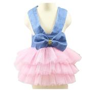 chengshao Denim Sphynx Chat Robe Jupe été Fille Femme vêtements for Animaux de Compagnie for Chats Gotas Chaton Garfield Robes mascottes Costume Chien(1,M-Suit 2.5-3.5kg)