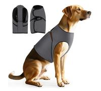 chengshao Gilet de soulagement des orages d'été for Animaux Compagnie, anxiété Confortable et Respirante, Fournitures for Chiens Chats(Grey,L)