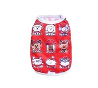 chengshao Nouveau Gilet de vêtements noël for Chat et Chien en édition limitée, Ours Peluche for Animaux Compagnie, Petit Court, Fourrure antiadhésive(Red-Small Animals,L)