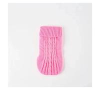 chengshao Pull élégant à col roulé for Teckel Miniature, tricoté Doux for Chiens Wiener, Sweat-Shirt de Couleur Unie for Chien Blaireau(Pink,L)