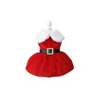 chengshao Robe de Noël for Chienne, vêtements d'hiver Mignons for Petites chiennes, Jupe Rouge Douce et Confortable, Facile à Nettoyer for Chiens Taille Moyenne(RedBlack,XL)