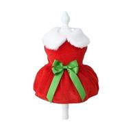 chengshao Robe de Noël for Chienne, vêtements d'hiver Mignons for Petites chiennes, Jupe Rouge Douce et Confortable, Facile à Nettoyer for Chiens Taille Moyenne(Redgreen,XL)