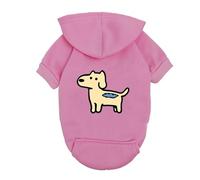 chengshao Sweat à Capuche Marron for Chien - Vêtement Doux en Polaire avec Un Motif de Chiot fantaisiste, idéal for Les Petites Races, Confortable et élégant(5,L 3-4.2KG)