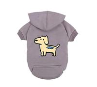 chengshao Sweat à Capuche Marron for Chien - Vêtement Doux en Polaire avec Un Motif de Chiot fantaisiste, idéal for Les Petites Races, Confortable et élégant(2,XL 4.2-6KG)