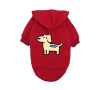 chengshao Sweat à Capuche Marron for Chien - Vêtement Doux en Polaire avec Un Motif de Chiot fantaisiste, idéal for Les Petites Races, Confortable et élégant(6,XL 4.2-6KG)