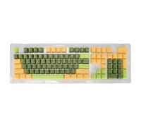 ChengyuWei 107 Key Three Color Mechanical Keyboard Keycaps - ABS Material for Versatile Ergonomic Typing Experience (Matcha Dark Green)