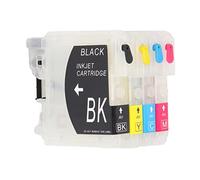 ChengyuWei 4 Colors Ink Replacement Refill, Inkjet Printer Box Accessories, Efficiency Printing with PP Material, for LC38BK LC38C LC38M LC38Y and More Printer