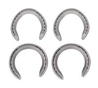 ChengyuWei 4Pcs Aluminium Alloy Horseshoe Kit for Horse Riding, Durably Horse Shoe Set with Slip and Features, Suitable for Horses with Activity Or Working on Hard Ground (Type 5(8.3 X 8.3 X 3.5in))