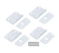 ChengyuWei 4PCS Bed Bracket Heavy Duty, Stainless Steel Bed Fittings for Bed Frame, Headboard and Footrest, Hardware Brackets for Wooden Furniture,