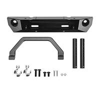 ChengyuWei Aluminium Alloy RC Front Bumper Guard, Upgrade Accessory for RGT 136100 1/10 RC Crawler, Lightweight and Durably, to Install, Enhances Realism and Texture of Your RC Car (Black 680024BL)