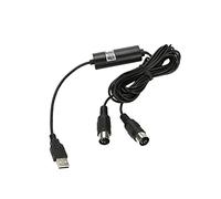ChengyuWei Convertisseur universel de câble MIDI vers USB, interface MIDI plug-and-play avec indicateur LED, câble MIDI de 2,4 m pour clavier électronique et guitare, compatible avec Windows
