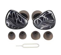 ChengyuWei Dual Dynamic Drivers Earbuds, IEM HiFi Stereo Earbuds, 10mm6mm Double Dynamic Coil with 078mm. 2Pin Interface, Manual Tuning Support for Rich Sound Experience, Lightweight (Black Silver)