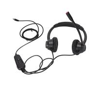 ChengyuWei H390D RJ9 MVA Casque Téléphonique Filaire Double Oreille, Casque de Bureau à Réduction de Bruit avec Microphone HD, Compatible RJ9 pour Centre d'Appels et Télétravail