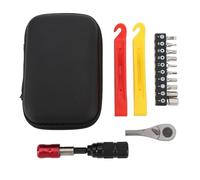 ChengyuWei Jeu de clés à douille à cliquet 1/4", outil d'entretien en alliage d'aluminium, clé à torsion amovible avec cliquet à 72 dents, comprend 10 embouts et une boîte de rangement pour