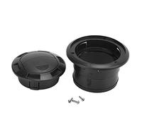 ChengyuWei Sortie de déflecteur de climatisation de tableau de bord de 75 mm, grille d'aération ronde noire pour ajustement universel dans les bus et les camping-cars, comprend une
