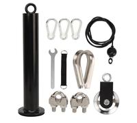 ChengyuWei Weight Pulley System for Home Gym, Triceps Pull Down Pulley Attachment, 360 Degree Rotating Pulley with 2m Cable, to Install Cable Machine for Strength Training and Workouts
