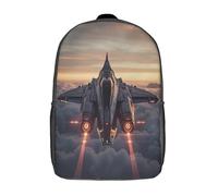 ChengzeTCo Sac À Dos 17 Pouces avion de chasse Sac À Dos Étudiant Pour Primaire Sac D'école Léger Sac À Dos De Voyage Pour Garçons Enfants Pour La Rentrée Scolaire,17inch