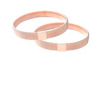 CHENGZI 1 paire de brassards élastiques antidérapants en métal, Or rose, Taille unique