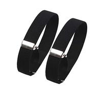 CHENGZI 1 paire de manchons élastiques réglables pour homme, chemise, jarretière, porte-manches, largeur 2,4 cm, Noir , taille unique