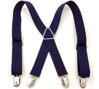 CHENGZI Bretelles pour enfants avec 4 clips en acier inoxydable et élastique robuste avec clips en métal solide pour garçons et filles, Noir , taille unique