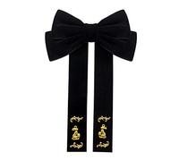 CHENGZI Broche nœud papillon en velours pour femme, Noir , taille unique