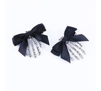 CHENGZI Lot de 2 pinces à cheveux en forme de tête de mort avec nœud papillon pour Halloween