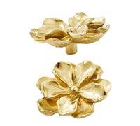 CHENHOJU Boutons d'armoire à fleurs camélia en laiton, trou unique, idéaux for les commodes, les armoires et les meubles d'inspiration féminine Poignée de tiroir