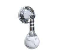 CHENHOJU Poignée d'armoire vintage en laiton avec pendentif sphère en pierre, design à trou unique, finition argentée, accent unique for tiroirs Poignée de tiroir