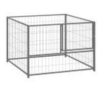 Chenil Argenté 100x100x70 Cm Acier