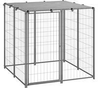 Chenil argenté 110x110x110 cm acier