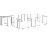 Chenil argenté 15,73 m² acier