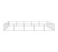 vidaXL Chenil Argenté 20 m² Acier Cage Animaux Enclos pour Chiot Extérieur