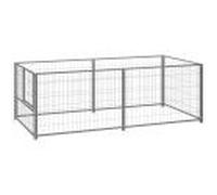 Chenil Argenté 200x100x70 Cm Acier