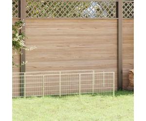 Chenil argenté 5 m² en acier 500 x 100 x 70 cm, robuste pour chien et chiot, enclos intérieur sûr pour animaux de compagnie