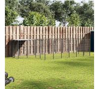 Chenil Argenté 8,47 m² Acier Enclos pour Chiots Cage Chiens Extérieur vidaXL