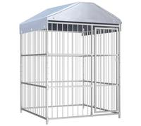 Chenil d'extérieur avec Toit pour Chiens 150x150x200 cm,Niches & enclos pour Chiens,49.38KG-144619