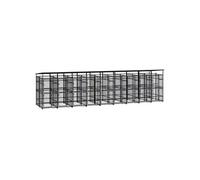 vidaXL Chenil d'extérieur pour chiens avec toit acier 16,59 m² 3097954
