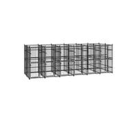 Vidaxl Chenil D'extérieur Pour Chiens Acier 11,06 M²