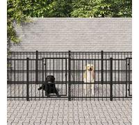 Chenil d'Extérieur pour Chiens Acier 11,26 m² Cage Enclos Niche Chiot vidaXL