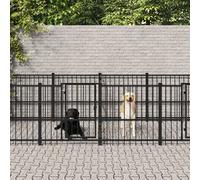 Chenil d'Extérieur pour Chiens Acier 11,26 m² Cage Enclos Niche Chiot vidaXL