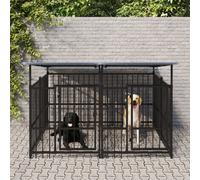 Chenil d'Extérieur pour Chiens Acier 13,14 m² Cage Enclos Niche Chiot vidaXL