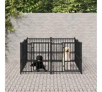 Chenil d'Extérieur pour Chiens Acier 13,14 m² Cage Enclos Niche Chiot vidaXL