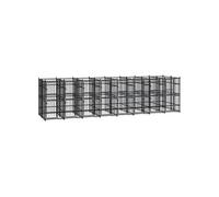 Vidaxl Chenil D'extérieur Pour Chiens Acier 14,75 M²