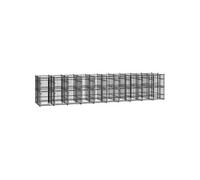 Vidaxl Chenil D'extérieur Pour Chiens Acier 18,43 M²