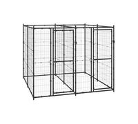 Chenil d'extérieur pour chiens Acier 4,84 m²